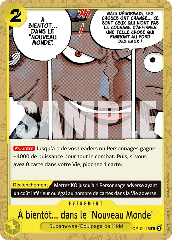 Carte One Piece À bientot... dans le Nouveau Monde - FR OP10-115 C Sang Royal Neuf FR LorenZone