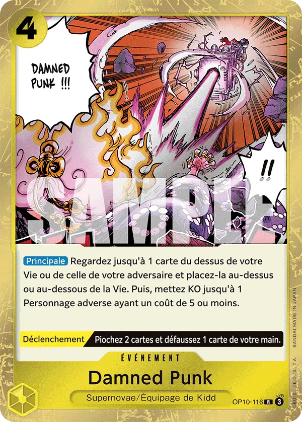 Carte One Piece Damned Punk - FR OP10-116 R Sang Royal Neuf FR LorenZone