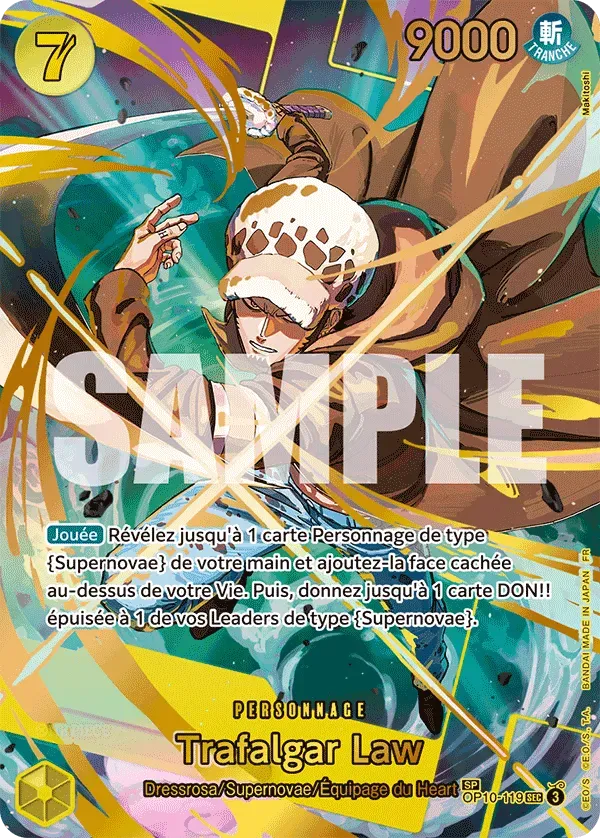 Carte One Piece Trafalgar Law - PRB02 - FR OP10-119 Spéciale The Best Vol.2 Neuf FR LorenZone