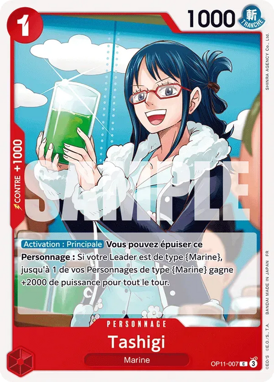 Carte One Piece Tashigi - FR OP11-007 CO Des Poings Vifs Comme l'Éclair Neuf FR LorenZone