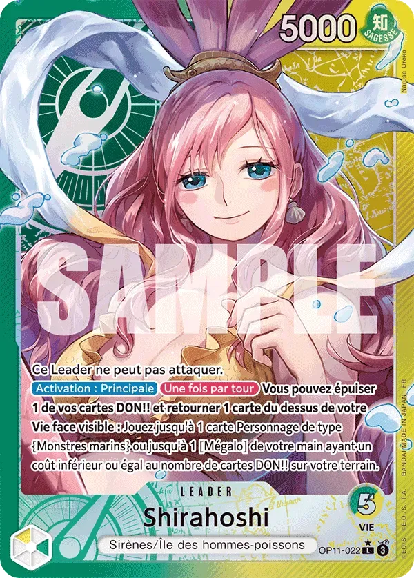 Carte One Piece Shirahoshi V2 - FR OP11-022 L-P Des Poings Vifs Comme l'Éclair Neuf FR LorenZone