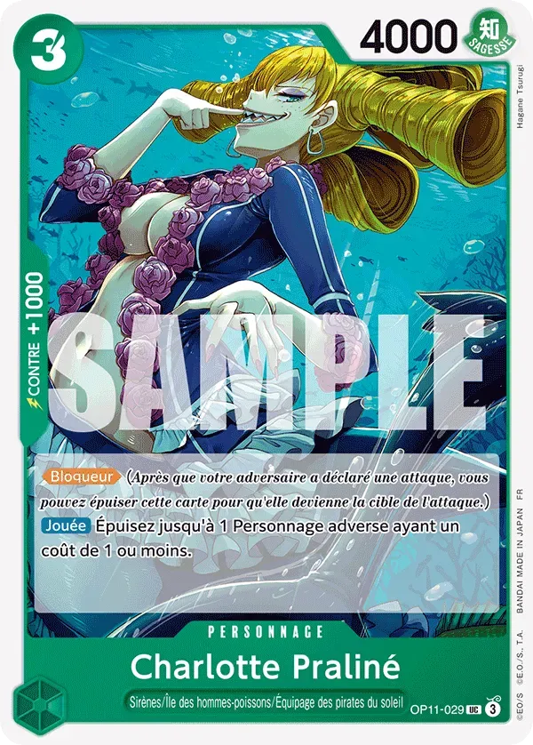Carte One Piece Charlotte Praliné - FR OP11-029 UC Des Poings Vifs Comme l'Éclair Neuf FR LorenZone