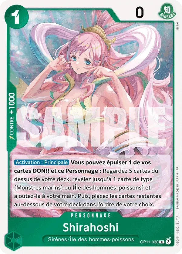 Carte One Piece Shirahoshi - FR OP11-030 R Des Poings Vifs Comme l'Éclair Neuf FR LorenZone