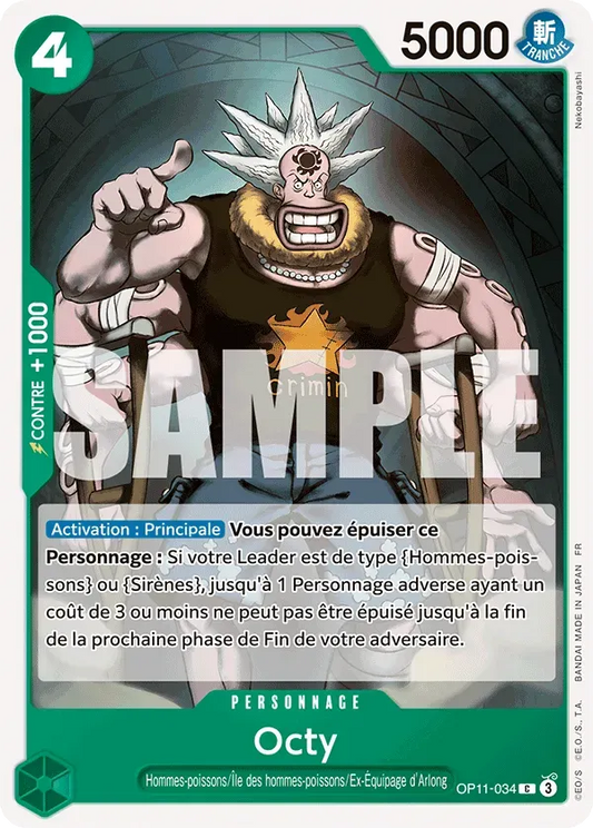 Carte One Piece Octy - FR OP11-034 CO Des Poings Vifs Comme l'Éclair Neuf FR LorenZone