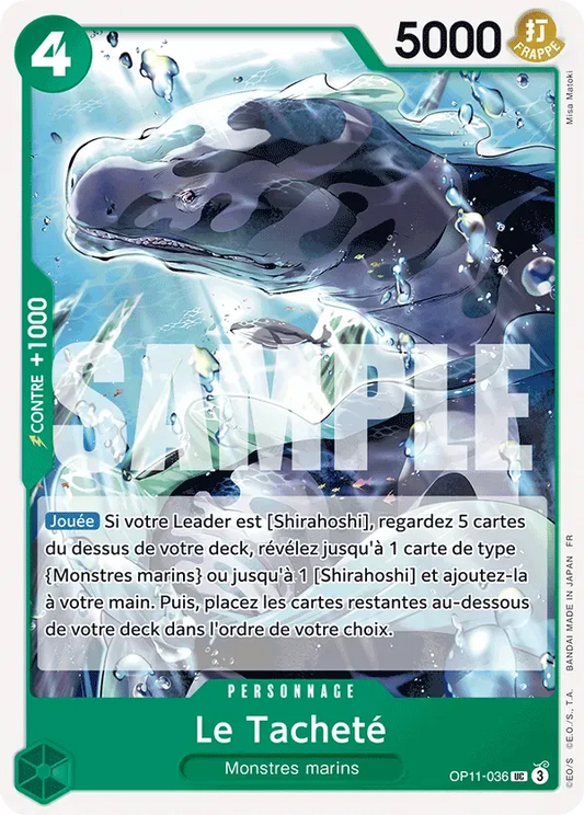 Carte One Piece Le Tacheté - FR OP11-036 UC Des Poings Vifs Comme l'Éclair Neuf FR LorenZone