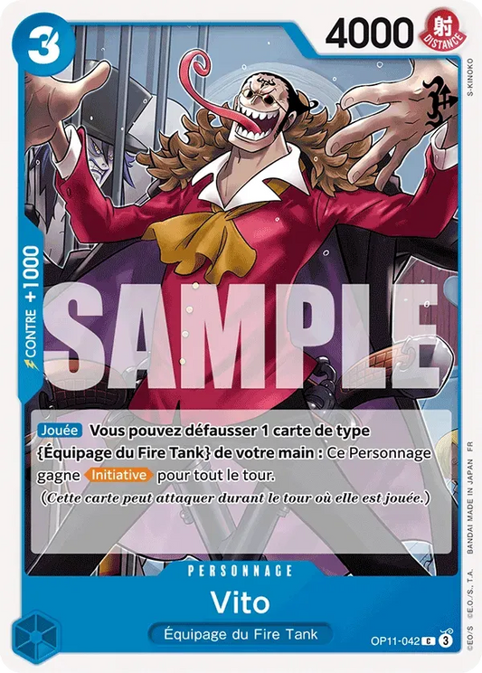 Carte One Piece Vito - FR OP11-042 CO Des Poings Vifs Comme l'Éclair Neuf FR LorenZone
