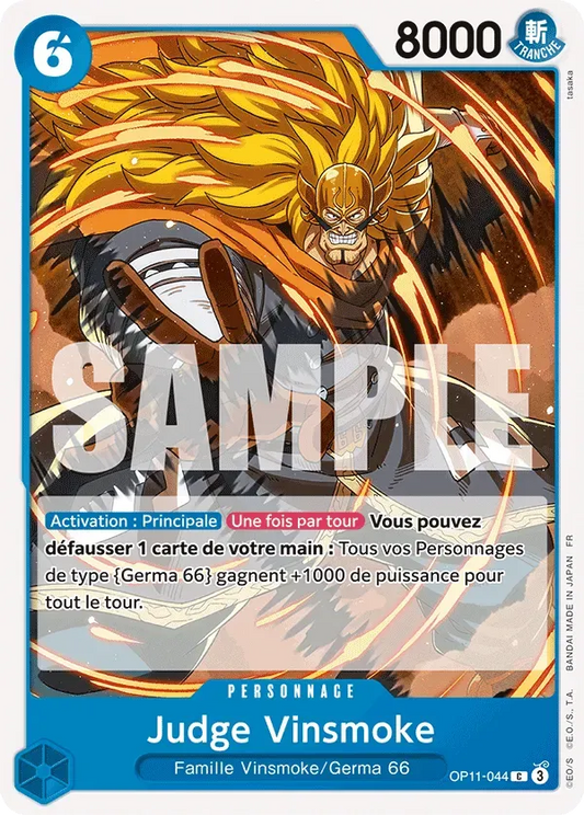 Carte One Piece Judge Vinsmoke - FR OP11-044 CO Des Poings Vifs Comme l'Éclair Neuf FR LorenZone