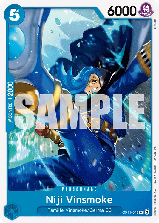 Carte One Piece Niji Vinsmoke - FR OP11-045 UC Des Poings Vifs Comme l'Éclair Neuf FR LorenZone