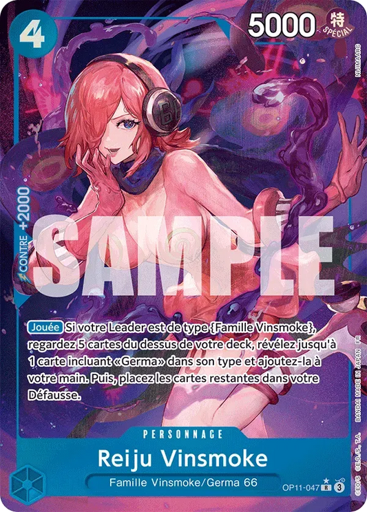 Carte One Piece Reiju Vinsmoke V2 - FR OP11-047 R-P Des Poings Vifs Comme l'Éclair Neuf FR LorenZone