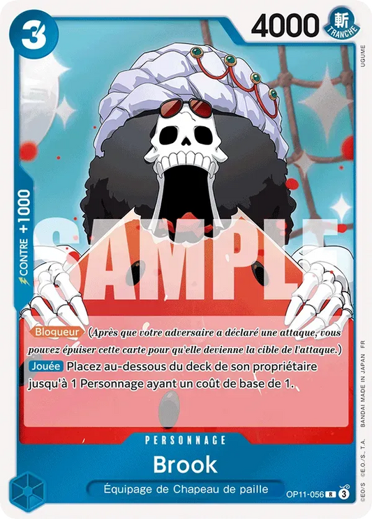 Carte One Piece Brook - FR OP11-056 R Des Poings Vifs Comme l'Éclair Neuf FR LorenZone