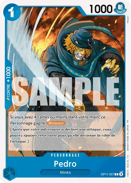 Carte One Piece Pedro - FR OP11-057 CO Des Poings Vifs Comme l'Éclair Neuf FR LorenZone
