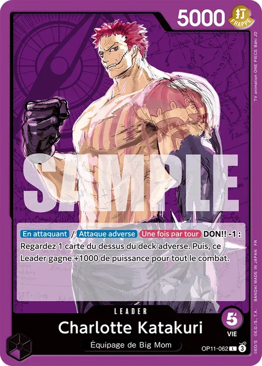 Carte One Piece Charlotte Katakuri V1 - FR OP11-062 L Des Poings Vifs Comme l'Éclair Neuf FR LorenZone