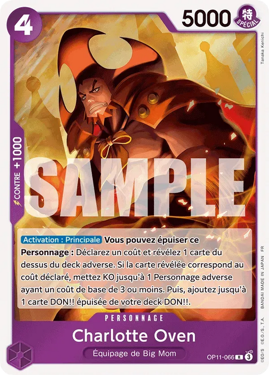 Carte One Piece Charlotte Oven - FR OP11-066 R Des Poings Vifs Comme l'Éclair Neuf FR LorenZone