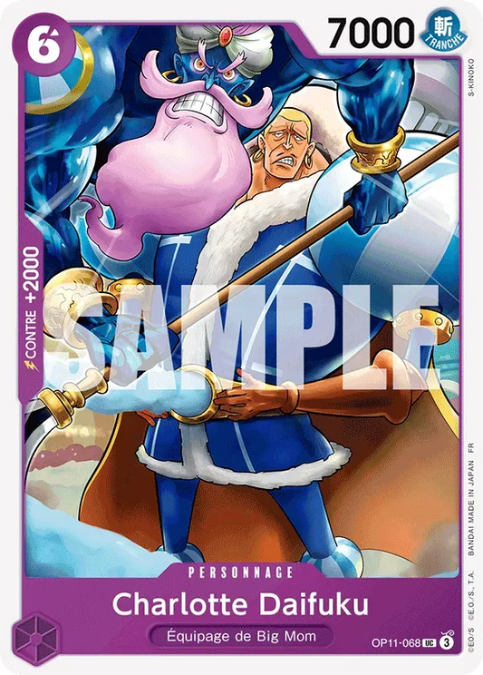 Carte One Piece Charlotte Daifuku - FR OP11-068 UC Des Poings Vifs Comme l'Éclair Neuf FR LorenZone