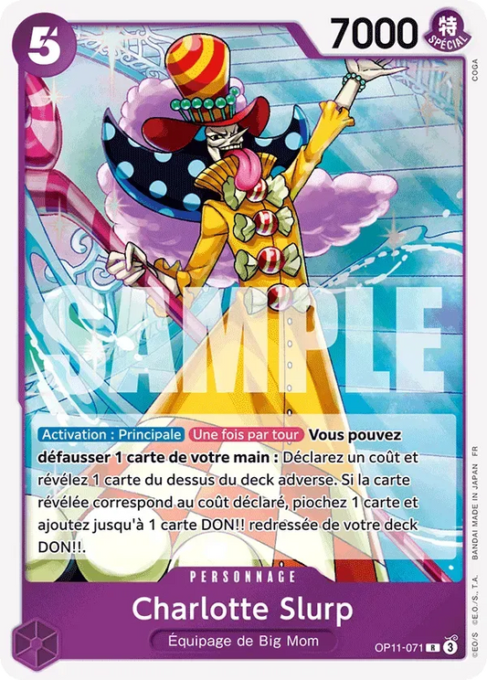 Carte One Piece Charlotte Slurp - FR OP11-071 R Des Poings Vifs Comme l'Éclair Neuf FR LorenZone