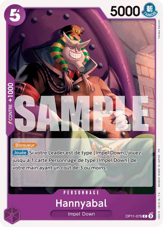 Carte One Piece Hannyabal - FR OP11-076 CO Des Poings Vifs Comme l'Éclair Neuf FR LorenZone