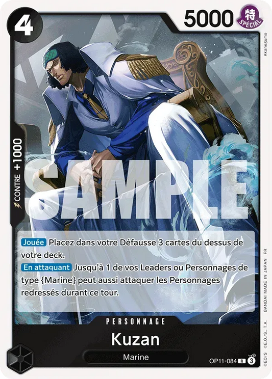 Carte One Piece Kuzan V1 - FR OP11-084 R Des Poings Vifs Comme l'Éclair Neuf FR LorenZone