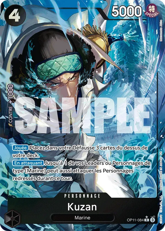 Carte One Piece Kuzan V2 - FR OP11-084 R-P Des Poings Vifs Comme l'Éclair Neuf FR LorenZone
