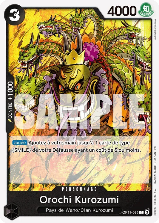 Carte One Piece Orochi Kurozumi - FR OP11-085 CO Des Poings Vifs Comme l'Éclair Neuf FR LorenZone