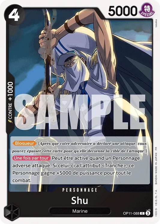 Carte One Piece Shu - FR OP11-088 CO Des Poings Vifs Comme l'Éclair Neuf FR LorenZone