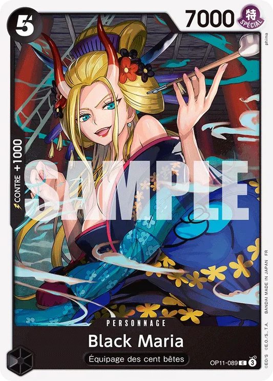 Carte One Piece Black Maria - FR OP11-089 CO Des Poings Vifs Comme l'Éclair Neuf FR LorenZone