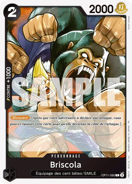Carte One Piece Briscola - FR OP11-090 CO Des Poings Vifs Comme l'Éclair Neuf FR LorenZone
