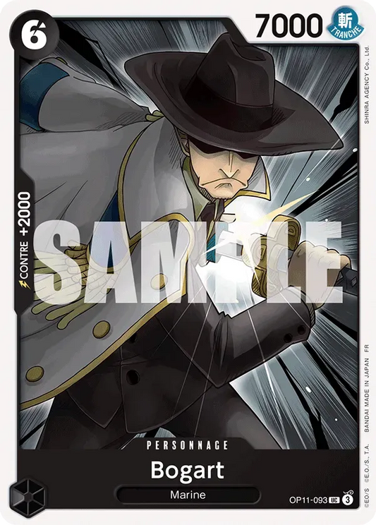 Carte One Piece Bogart - FR OP11-093 UC Des Poings Vifs Comme l'Éclair Neuf FR LorenZone