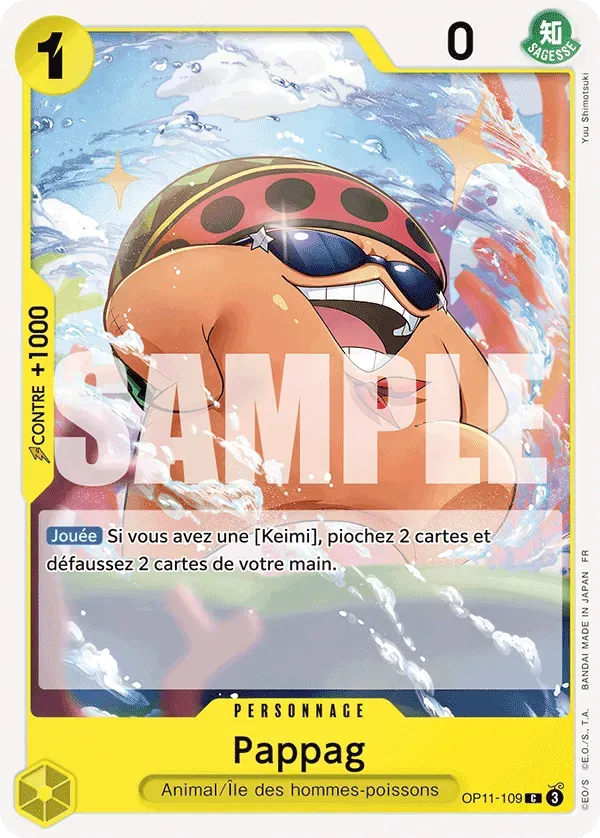 Carte One Piece Pappag - FR OP11-109 CO Des Poings Vifs Comme l'Éclair Neuf FR LorenZone