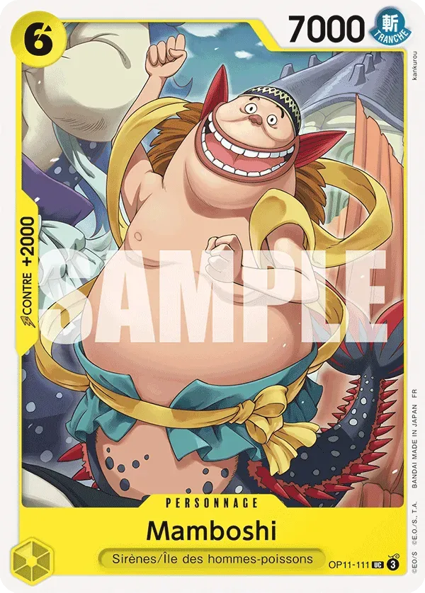 Carte One Piece Mamboshi - FR OP11-111 UC Des Poings Vifs Comme l'Éclair Neuf FR LorenZone