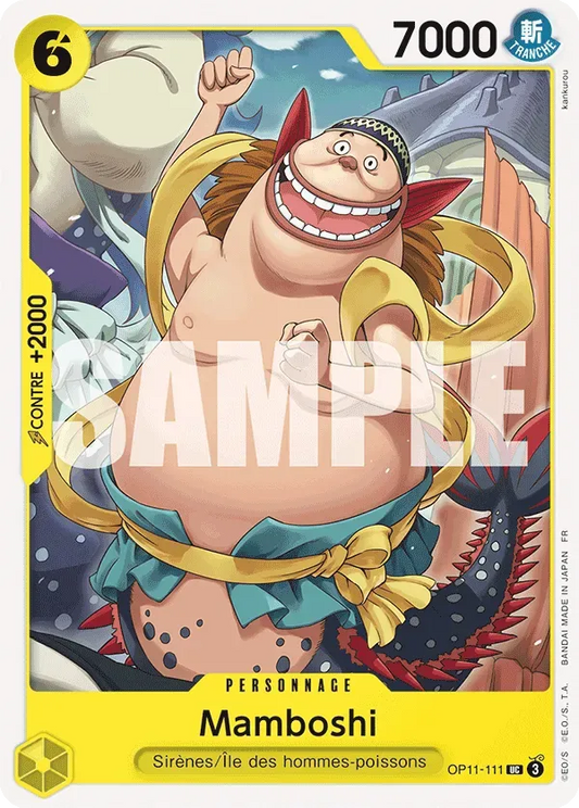 Carte One Piece Mamboshi - FR OP11-111 UC Des Poings Vifs Comme l'Éclair Neuf FR LorenZone