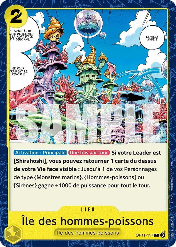 Carte One Piece Île des hommes-poissons - FR OP11-117 CO Des Poings Vifs Comme l'Éclair Neuf FR LorenZone