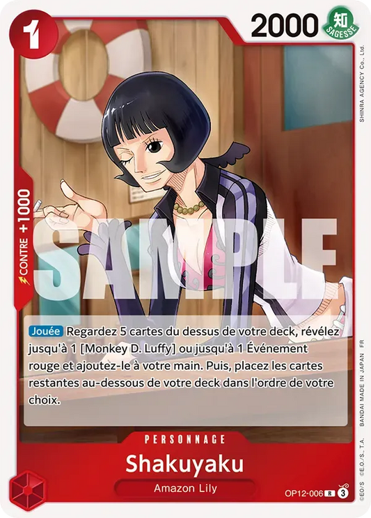 Carte One Piece Shakuyaku - FR OP12-006 R L'héritage du Maître Neuf FR LorenZone