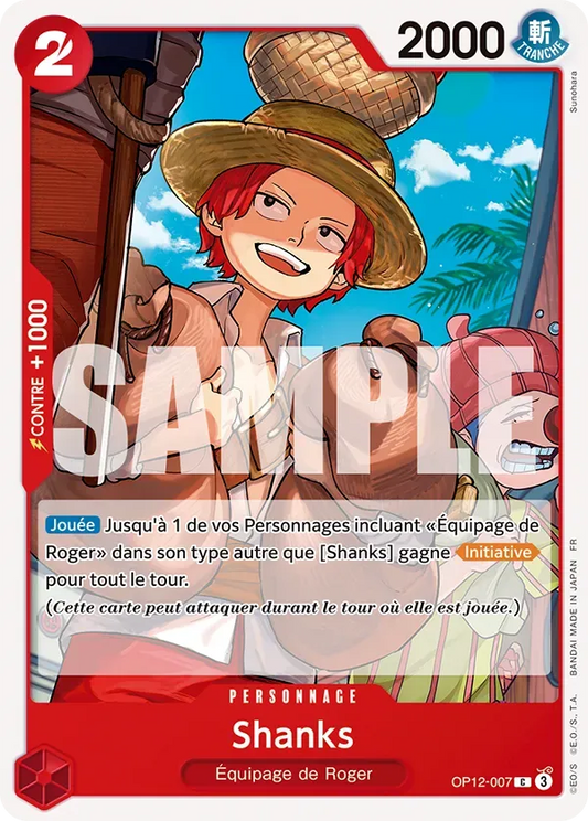 Carte One Piece Shanks - FR OP12-007 CO L'héritage du Maître Neuf FR LorenZone