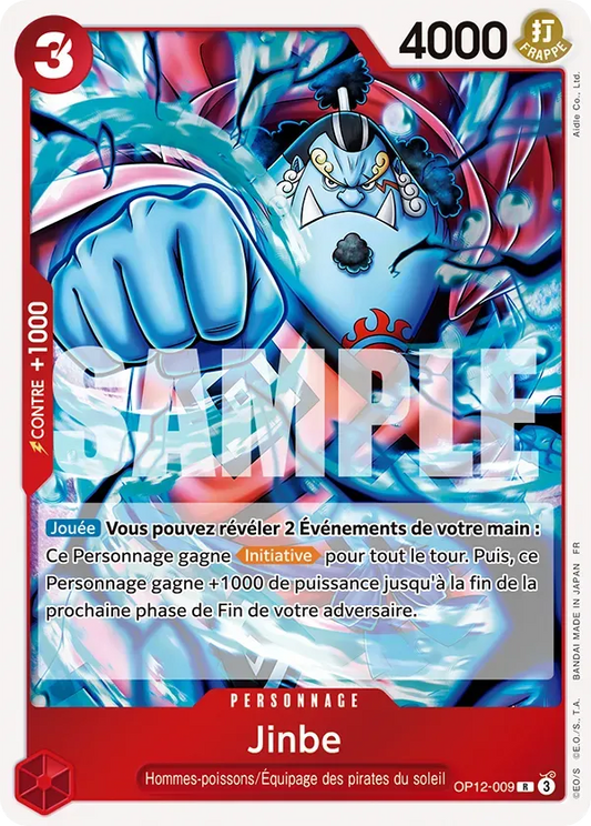 Carte One Piece Jinbe - FR OP12-009 R L'héritage du Maître Neuf FR LorenZone