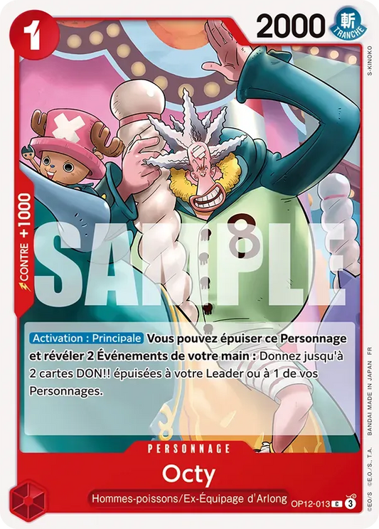 Carte One Piece Octy - FR OP12-013 CO L'héritage du Maître Neuf FR LorenZone