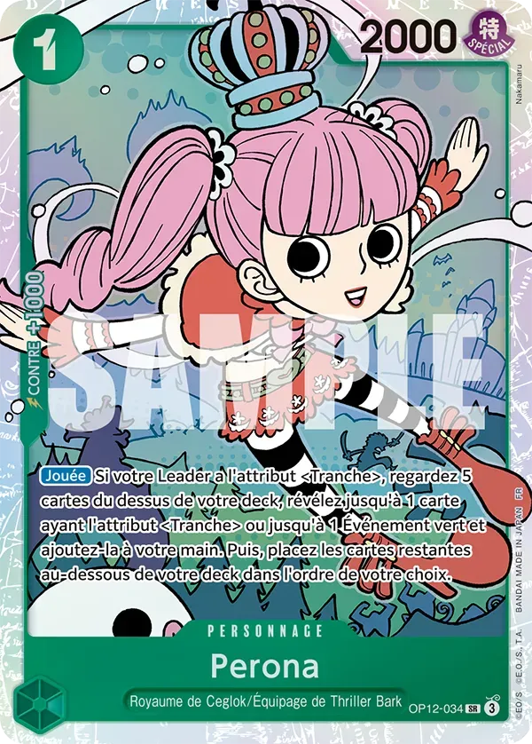 Carte One Piece Perona V1 - FR OP12-034 SR L'héritage du Maître Neuf FR LorenZone
