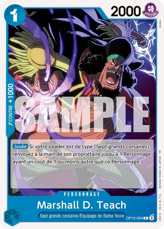 Carte One Piece Marshall D. Teach - FR OP12-054 CO L'héritage du Maître Neuf FR LorenZone