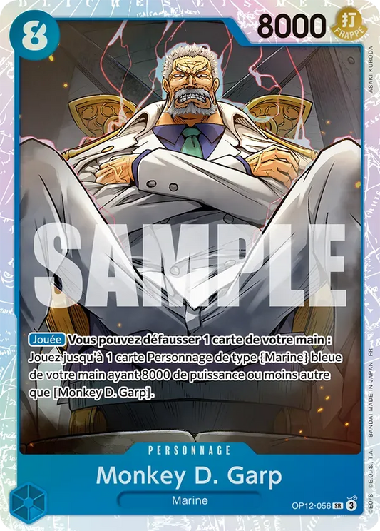 Carte One Piece Monkey D. Garp V1 - FR OP12-056 SR L'héritage du Maître Neuf FR LorenZone