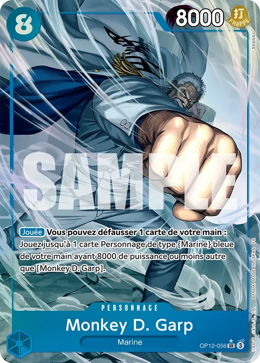 Carte One Piece Monkey D. Garp V2 - FR OP12-056 SR-P L'héritage du Maître Neuf FR LorenZone
