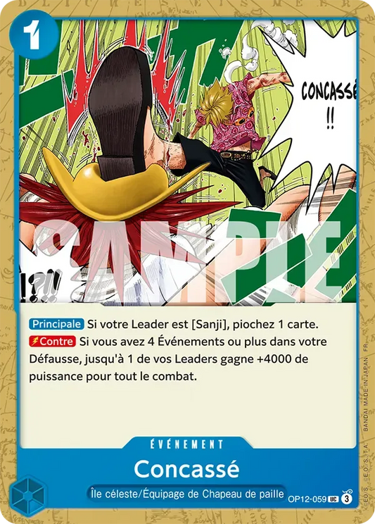 Carte One Piece Concassé - FR OP12-059 UC L'héritage du Maître Neuf FR LorenZone