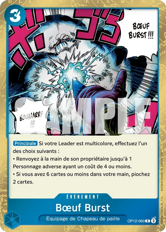 Carte One Piece Boeuf Burst V1 - FR OP12-060 R L'héritage du Maître Neuf FR LorenZone