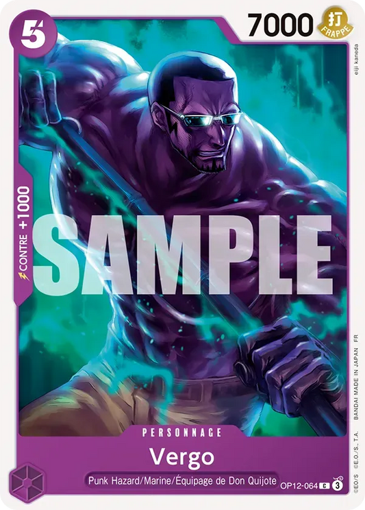 Carte One Piece Vergo - FR OP12-064 CO L'héritage du Maître Neuf FR LorenZone