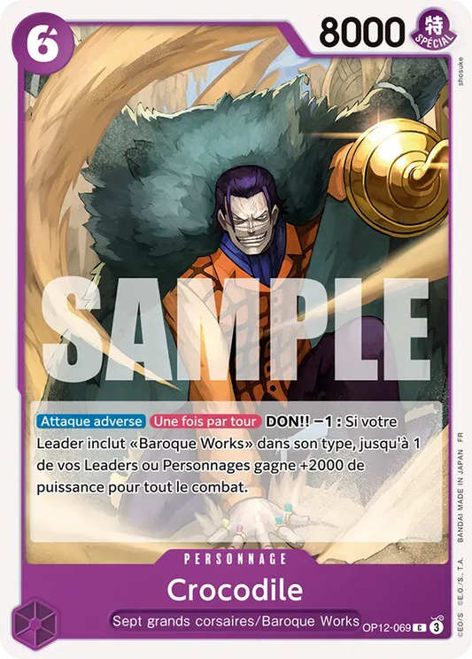 Carte One Piece Crocodile - FR OP12-069 CO L'héritage du Maître Neuf FR LorenZone