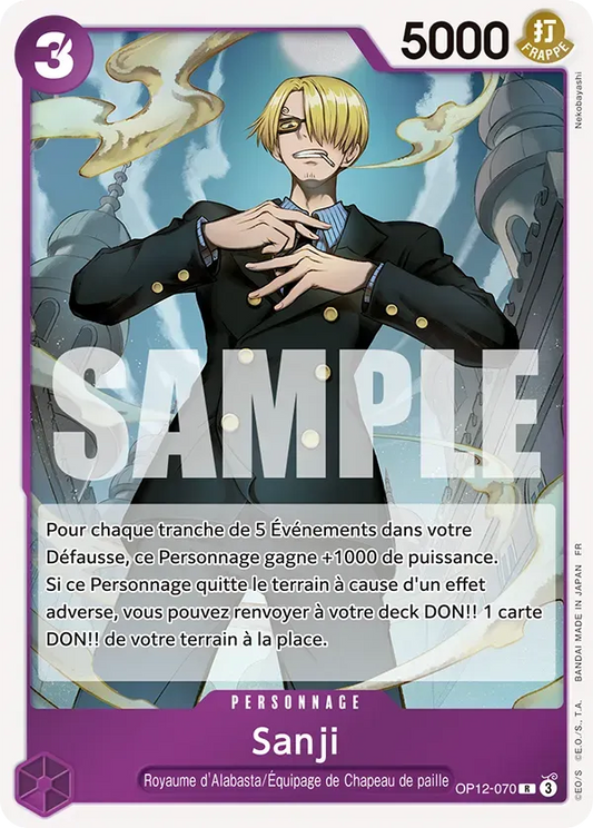 Carte One Piece Sanji V1 - FR OP12-070 R L'héritage du Maître Neuf FR LorenZone