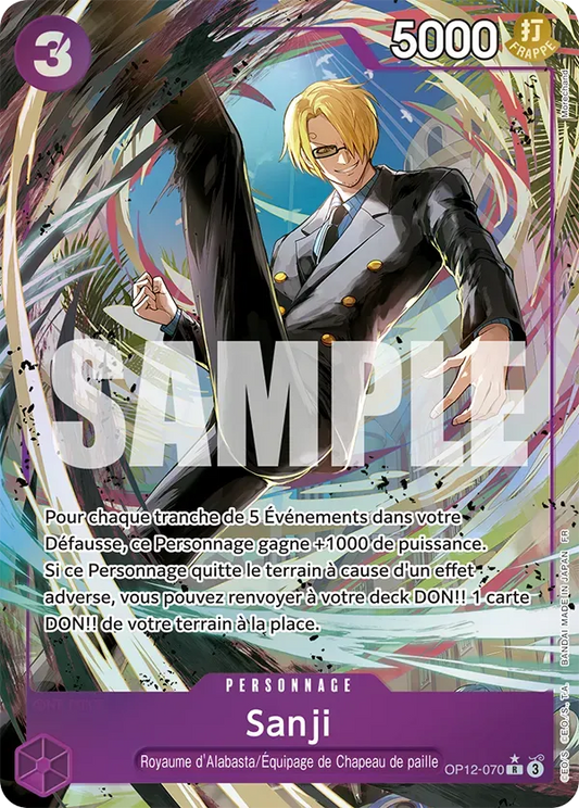 Carte One Piece Sanji V2 - FR OP12-070 R-P L'héritage du Maître Neuf FR LorenZone