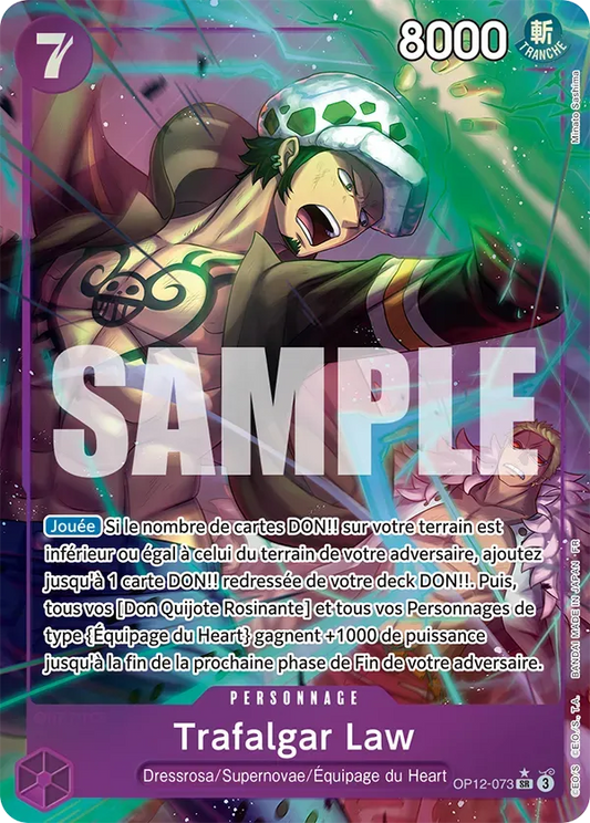 Carte One Piece Trafalgar Law V2 - FR OP12-073 SR-P L'héritage du Maître Neuf FR LorenZone