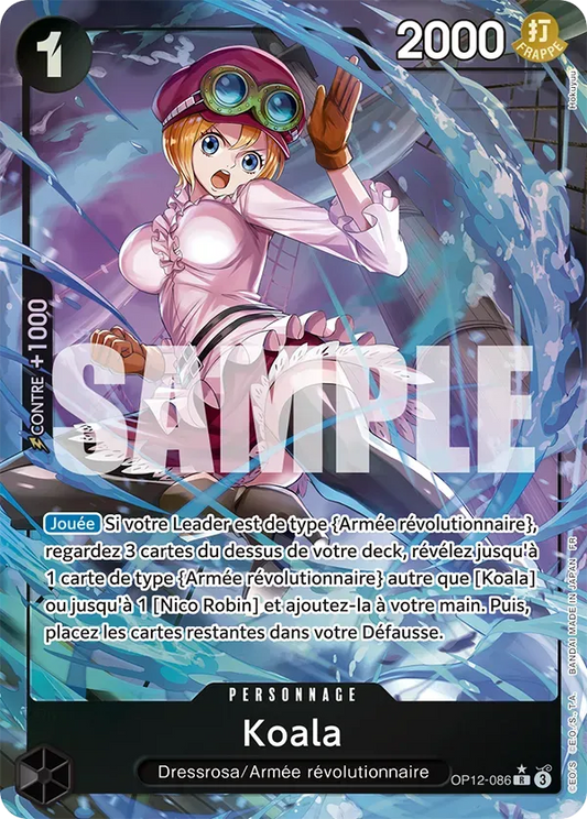 Carte One Piece Koala V2 - FR OP12-086 R-P L'héritage du Maître Neuf FR LorenZone