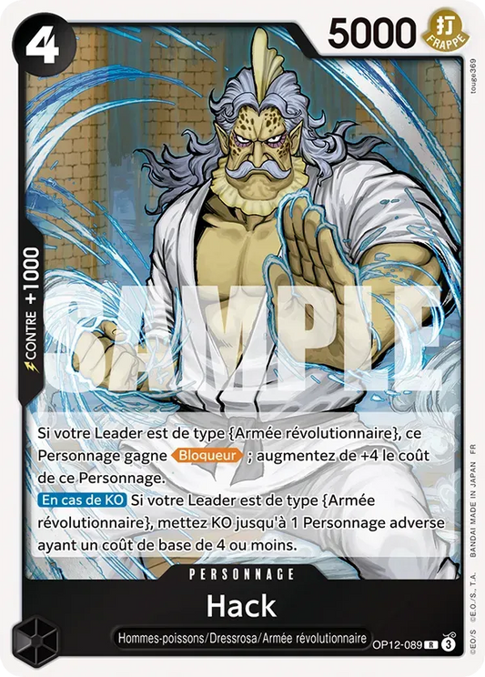 Carte One Piece Hack - FR OP12-089 R L'héritage du Maître Neuf FR LorenZone