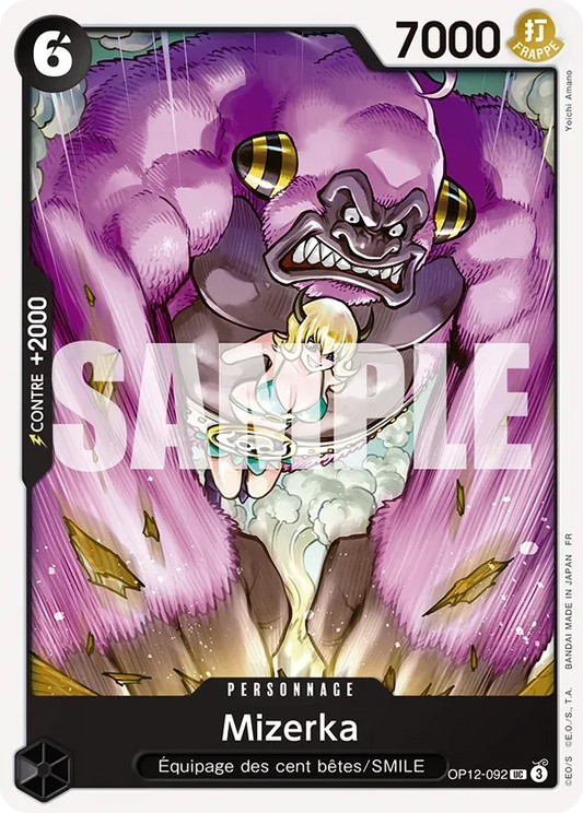 Carte One Piece Mizerka - FR OP12-092 UC L'héritage du Maître Neuf FR LorenZone