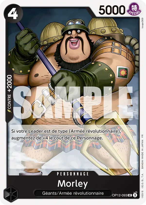 Carte One Piece Morley - FR OP12-093 UC L'héritage du Maître Neuf FR LorenZone